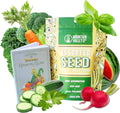 10 Assorted Organic Vegetable Seeds for Planting - ~3200 + Heirloom Non-GMO Fruit Seeds Herb Seeds &amp Vegetable Seeds - with Grow Guide - Broccoli Basil Watermelon Cilantro Carrot Kale &am