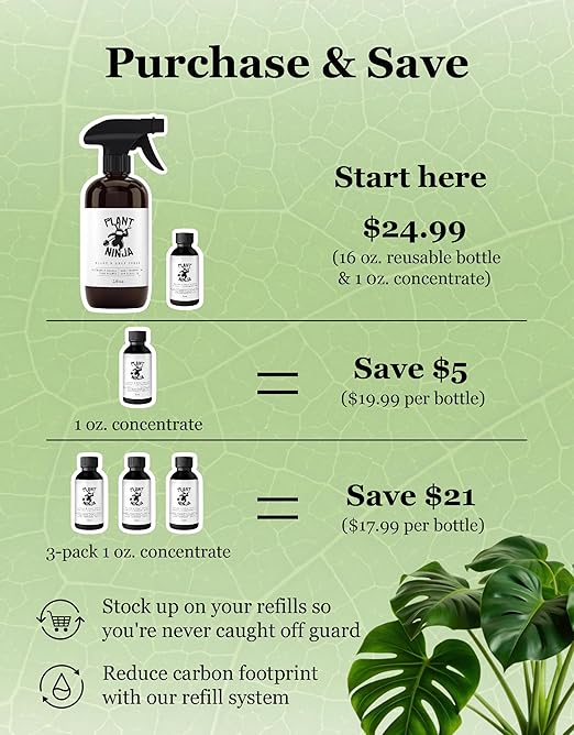 Plant &amp Leaf Spray – Non-Toxic Leaf Shine &amp Protector | Eco-Friendly Safe for Indoor Plants | Handcrafted Women-Owned 3rd Generation Recipe | Plant-Based Formula with Gentle Silicone