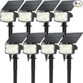 8 Pack Solar Spot Lights Outdoor Waterproof IP65 Adjustable 3 Lighting Modes Solar Powered Landscape Spotlights for Yard Garden Pathway(Cool White)