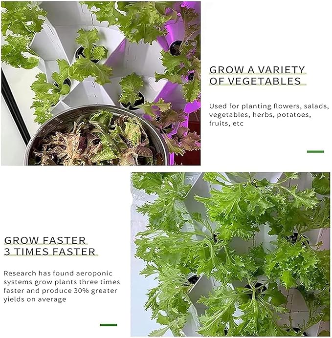 Hydroponics Tower Set Hydroponics Growing Tower Column Tower Planting Box Pineapple Tower Indoor Outdoor Hydroponic Equipment for Indoor Hydroponics Tower110cm