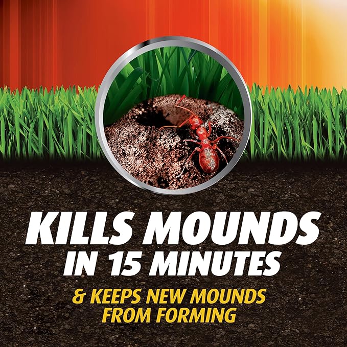 Ortho Fire Ant Killer Broadcast Granules - Fire Ant Granules for Outdoors Kills Mounds in 15 Minutes 6 Month Protection Treats Up to 5650 sq. ft. 13 lb.