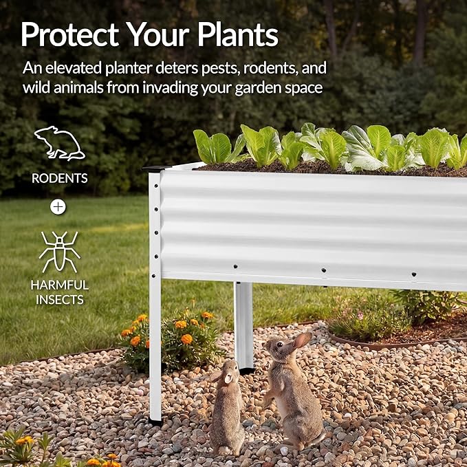 Best Choice Products 48x24x30in Galvanized Raised Garden Bed Metal Elevated Planter Box Vegetable Garden for Backyard Patio Balcony - Silver