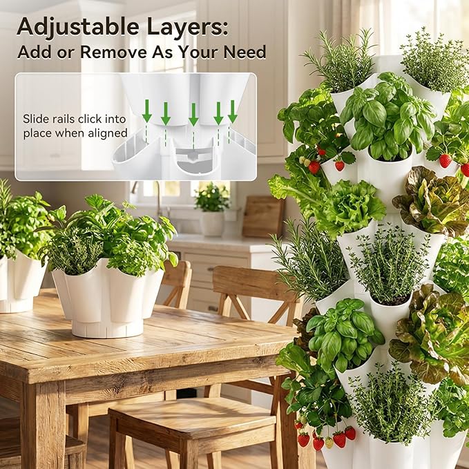 BAOSHISHAN 60 Cells Seed Starter Tray and 40 Pods Hydroponic Tower