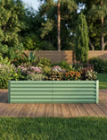 Raised Garden Bed 8x4x2ft Galvanized Raised Garden Bed Metal Extra Large Raised Beds for Gardening 24 Tall Outdoor Garden Bed Green