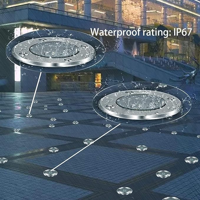 6 Pack 1W Ground Spotlights - Outdoor LED Flood Light IP67 Waterproof Outdoor Buried Lights Recessed LED Spot Lights for Paving Patio Step Garden Lawn Landscape LigGreen-(1W)