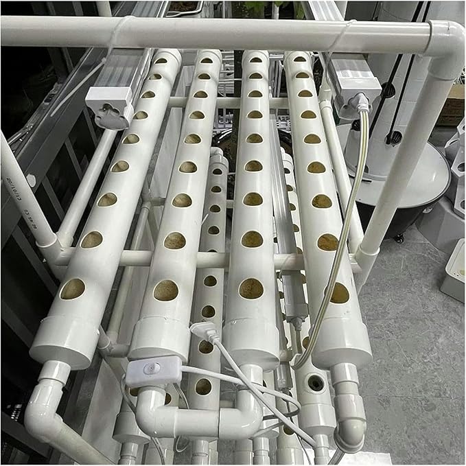 AMNOOL Hydroponics Growing System Vertical Hydroponics Growing System with Led Grow Lights for Family Farm Vegetables Planting Lecture Planter Hydroponic Tower**1