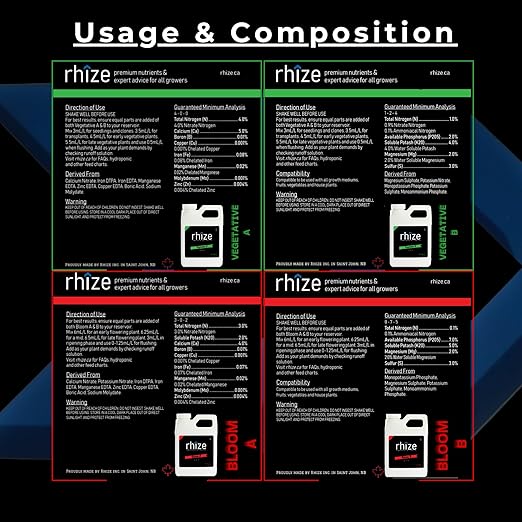 2L Two-Part Bloom Grow Nutrient Formulation – Yield Increasing Plant Nutrient Kit – Perfectly Balanced Formulation That Doesn't Need Calmag or Bud Boosters – Easy to Use Plant Food