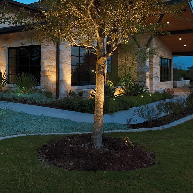 Amped Landscape Lighting 12V Accent Spot Light with MR16 Socket in Bronze Powder Coated Aluminum
