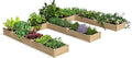 Greenes Fence Premium Cedar Raised Garden Bed 10' x 14' x 10.5 (3/4 Thick) E-Shaped Bed - Made in USA with North American Cedar