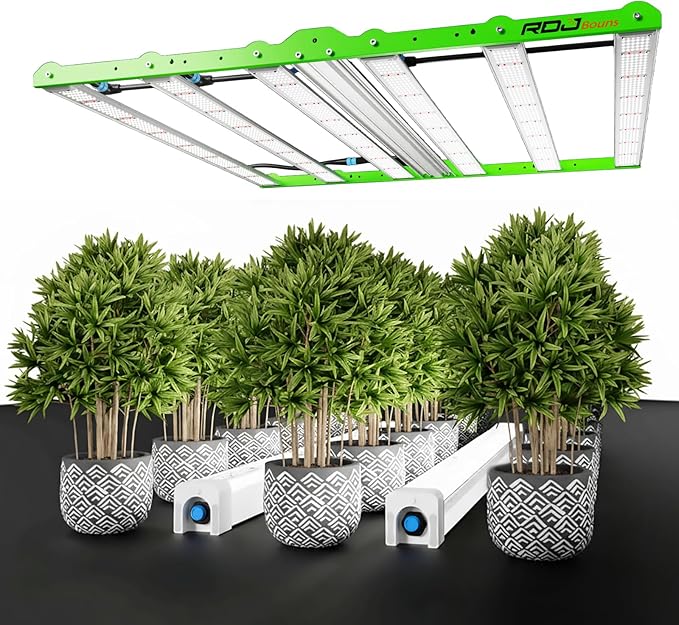 RDJ Bouns 720W LED Grow Light for 4x4 Grow Tent U120 2Pack with Under-Canopy Grow Light Cascade Cable Harness Full Spectrum Commercial Dimmable Lighting for Indoor Plants