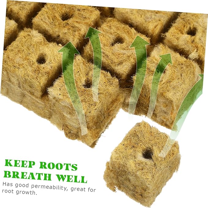 100Pcs Plant Grow Cubes for Hydroponics for Starting and Plant Propagation Soilless Culture High Air Permeability for Indoor Gardening and Cloning Systems