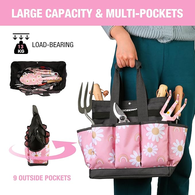 WORKPRO Aluminum Garden Tool Set and WORKPRO Garden Tool Bag