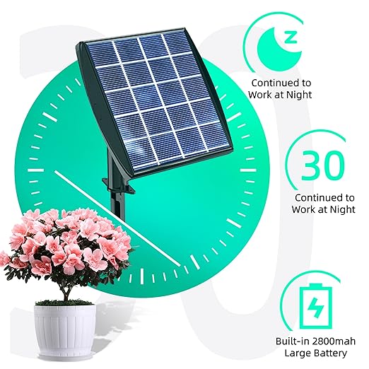 Solar Powered Drip Irrigation System OHYEAHSPIN Solar Automatic Garden Watering Outdoor Greenhouse Accessories Supported 15 Pots Plants &amp 6 Timer Modes