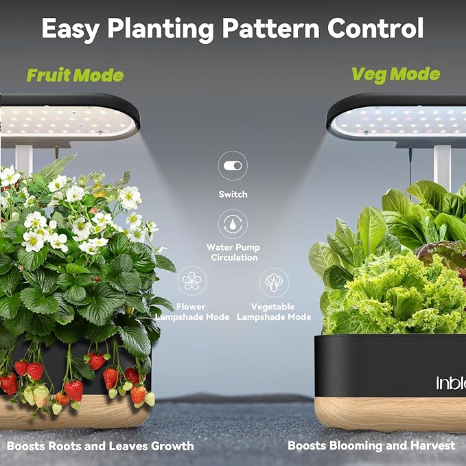 inbloom Hydroponics Growing System 12 Pods and Organic Salad Lettuce Seed Pod Kit