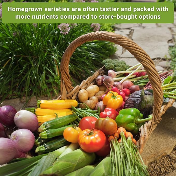 Sow Right Seeds - Complete Garden Seed Collection for Planting - 45 Non-GMO Heirloom Vegetable Herb and Flower Varieties - Every Seed You Need to Plant and Grow a Bountiful Home Garden - Great Gift