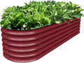 Olle Galvanized Raised Garden Beds Outdoor 17 Tall 12 in 1 Planter Raised Beds for Growing Herbs Vegetables Flowers Raised Garden Beds Barn Red