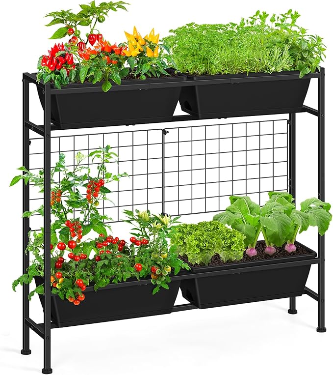 OYEAL Railing Planter Box Raised Garden Bed 32 Tall Elevated Planter Boxes
