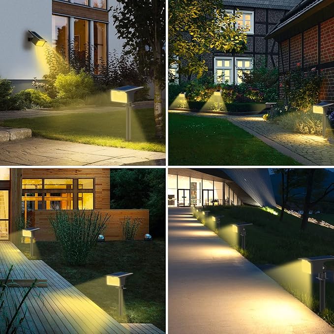 3 Pack Solar Spot Lights Outdoor Motion Sensor 3 Modes 62LED Motion Sensor Outdoor Lights 2-in-1 Solar Spotlights Outdoor Waterproof Auto On/Off Solar lights for Outside Yard Garden Wall Pathway