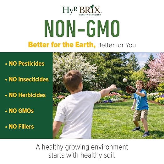 HyR BRIX HyR Start 12-20-12 Lawn Starter Fertilizer 45lb Bag - Energizes Root Growth &amp Soil Health - Ideal for New Lawns Renovations &amp Reseeding - Covers 4500 Sq Ft