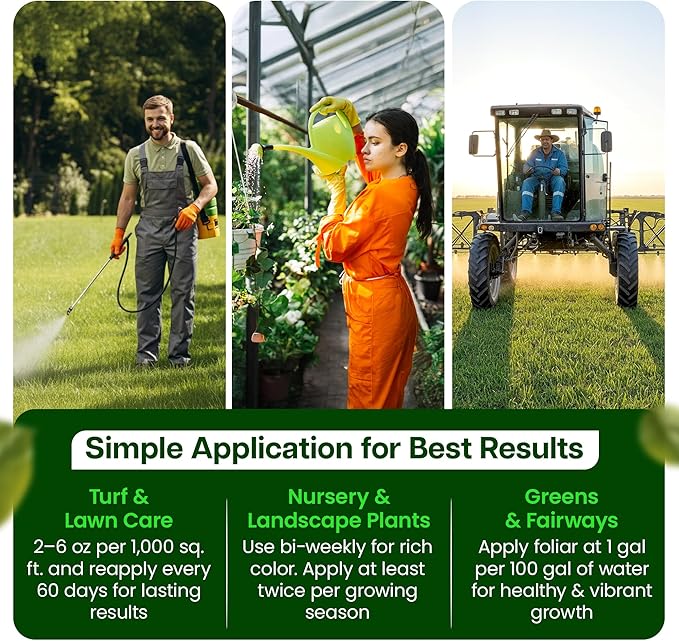Five Star Turf Liquid Potassium Fertilizer 0-0-25 KTS for Stress Tolerance Foliar &amp Root Uptake - No Chlorides Low Salt Index with Fast-Acting Potassium for Turf Lawns &amp Sports Fields - 2.5