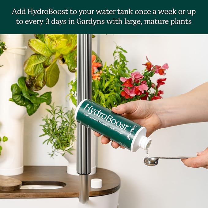 Gardyn HydroBoost for Gardyn Hydroponic Indoor Gardens - 250 ML (Plant Based Water Treatment-Lowers PH Balances Plant Nutrients &amp Reduces Need for More Intensive Hydroponic Growing System Cleanin
