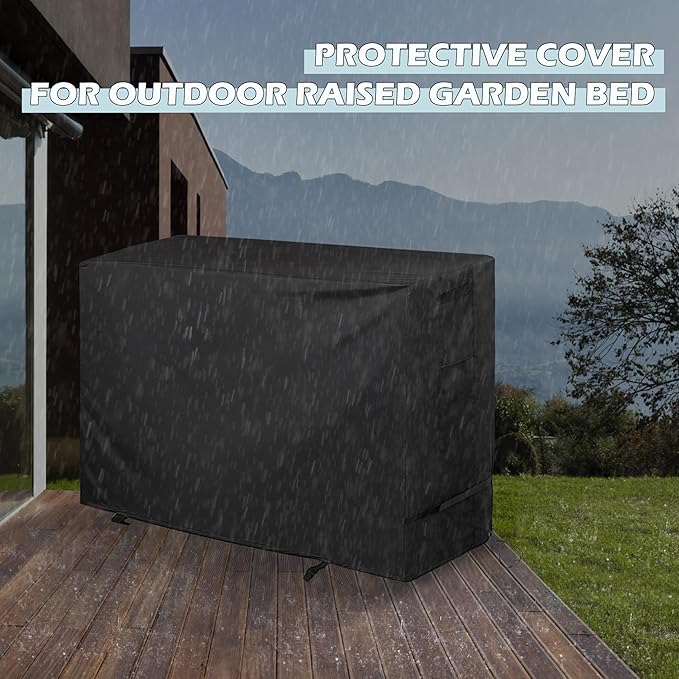 Outdoor Raised Garden Bed Cover for LEETOLLA Elevate 32 Raised Garden Bed Outdoor Planter Box Stand Cover for Mobile Elevated Wood Planter/Planting Bed-Waterproof All Weather Protection