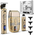 Karrte Men’s Grooming Kit Professional Hair Clippers and Shaver for MenElectric Razor and Nose Trimmer SetBeard Trimmer with 2 Foil HeadGifts for Men