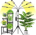 LED Grow Light Coverage and Upgraded Larger Board Full Spectrum Grow Lamps for Indoor Hydroponic Growing Light with High PPFD (6 Light Heads)