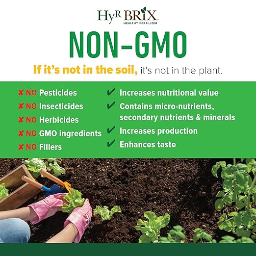 HyR BRIX Slow-Release 4-7-9 Vegetable Fertilizer 20lb Bucket - Garden Fertilizer with Calcium &amp Sulfur - Essential Micronutrients for Healthier Produce - Made for Variety of Crops