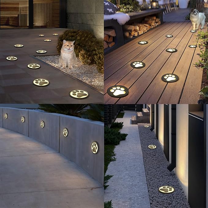 12W Warm White LED Buried Lights - IP65 Waterproof Recessed Ground Lights for Outdoor Landscape Staise Corridor Driveway Park Patio Decor