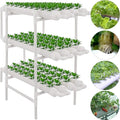 DreamJoy 3 Layers 108 Plant Sites Hydroponic Site Grow Kit 12 Pipes Hydroponic Growing System Water Culture Garden Plant System for Leafy Vegetables Lettuce Herb Celery