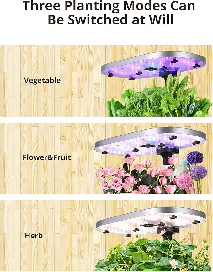 Litake WiFi 12 Pods Hydroponics Growing System Indoor Garden with APP Controlled and 3 Planting Modes Up to 30 48w 120 LED Light Automatic Water-Adding Fertilization Timer Silent Pump GS1 Max