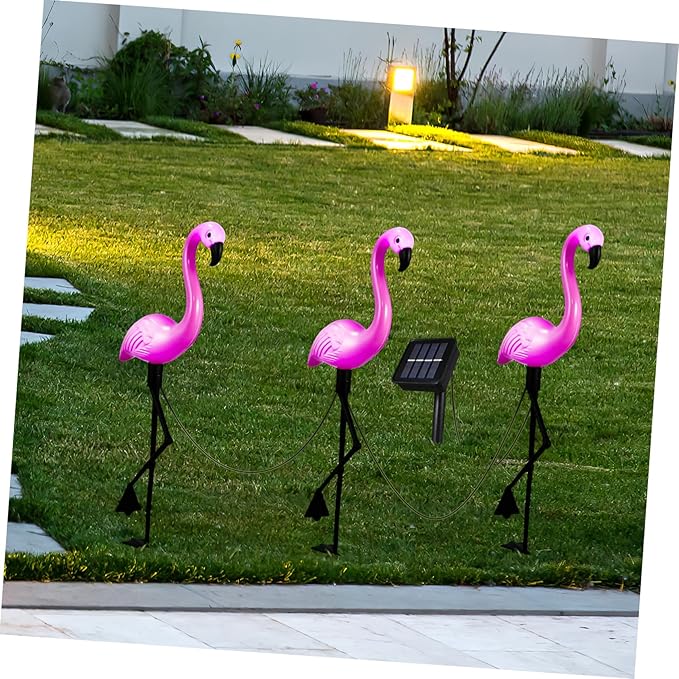 DOITOOL 1pc Solar Led Flamingo Garden Lights Ground Spotlight Easy Installation Enhance Your Outdoor Space