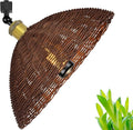 J-Type Track Lights Full Spectrum 10W LED Focusing Bulb Plant Grow Spotlight for Juno Track Gimbaled Light Brown Natural Boho Wicker Hand Woven Cover for Green House Customizable