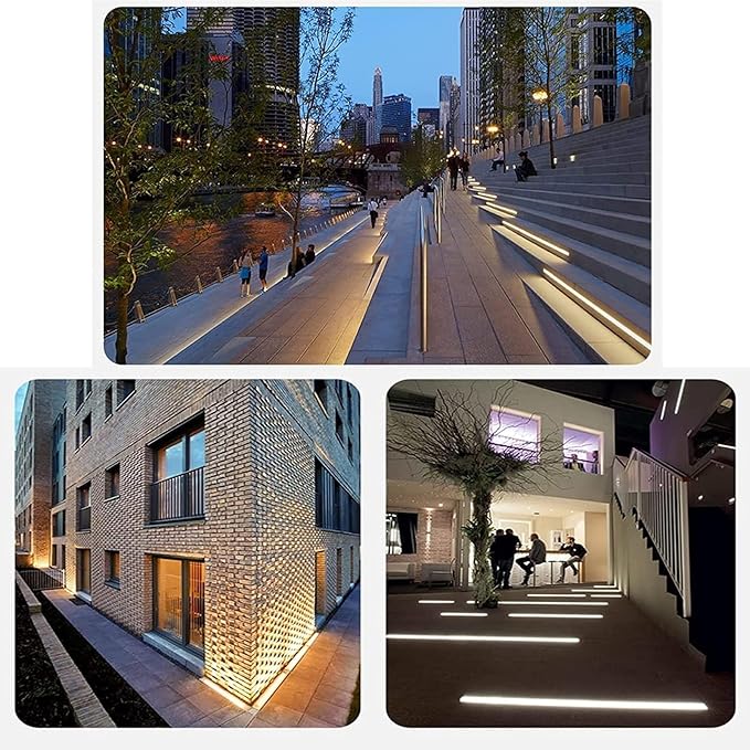 LED Beam Spotlight - 3W Outdoor SpotlightUnderground Light LED Ultra-Thin Recessed Patio Floor Light IP67 Waterproof Landscape Lights Built-in Floor lampfor Outdoor Sidewalk Garden(Cold White