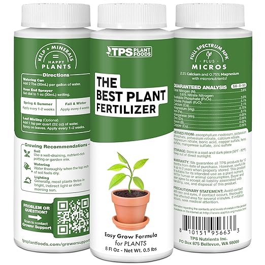 The Best Plant Fertilizer – Liquid Plant Food for Lush Growth Stronger Roots &amp Vibrant Plant Health 32 oz