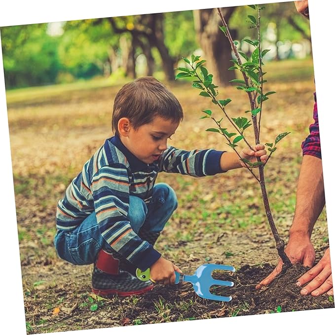 Kisangel 1set Boys and Girls Gardening Tool Set Mini Shovel and Rake Kit for Outdoor Planting Activities for Little Hands Safe and Smooth for Boy Girl