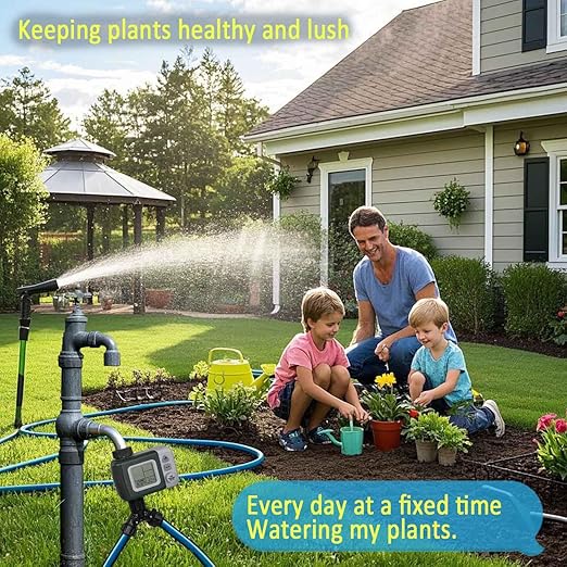 160Ft Drip Irrigation System with Water Timer for Garden Main Water Hose ID 1/2inch 30Ft 1/4in 130Ft Sufficient Water Pressure Irrigation Dripper Waterflow Evenly Easy DIY Garden Watering System