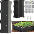 8 Pack Raised Garden Bed Corner Brackets Kit for 20-24 Raised Bed 11x3”x3“ Heavy Duty L Shaped Garden Bed Connectors with Screws Decorative Corner Braces for Planter Box Furniture &amp Wood Fen