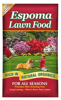Espoma Lawn Food for All Seasons15-0-5 Analysis with Non-Staining Iron Exclusive Bio-Tone Formula with Long Lasting Slow Release Nitrogen for a Greener Lawn. 40 lb. Bag Covers up to 12000 Sq. Ft.