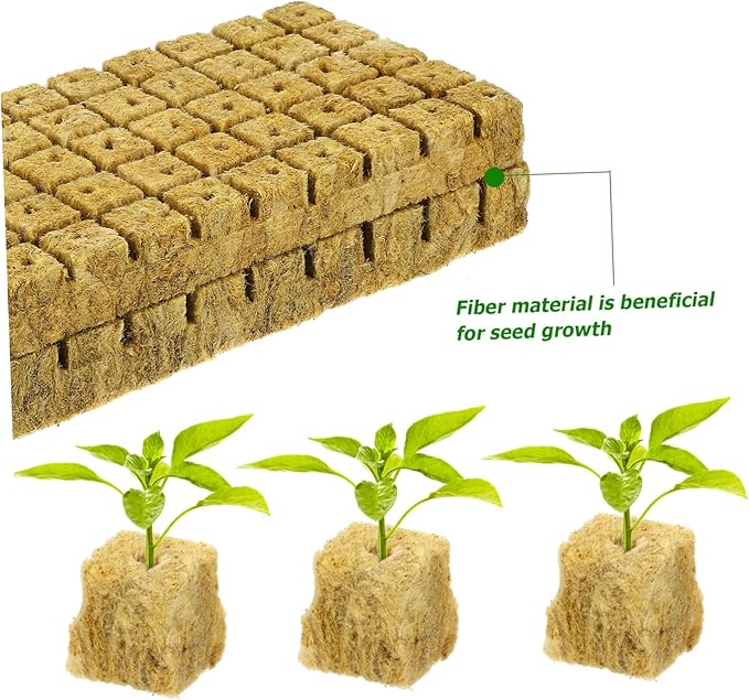 100pcs Hydroponic Plant Cubes Seed Substrate Cubes for Cloning Planting for Soilless Cultivation