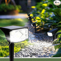Solar Spot Lights Outdoor Solar Lights Outdoor Waterproof IP65 Compact Design Landscape Spotlights for Garden Tree Yard House Pathway Decorations 4 Pack Cool White