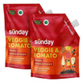 Sunday Garden Naturals Veggie + Tomato Plant Food Mix - Boost Growth in Vegetables Tomatoes &amp Herbs - 5-4-4 NPK Mix - for Indoor &amp Outdoor Use - Feeds for 4-6 Weeks - 2 Pack 2lb Mix
