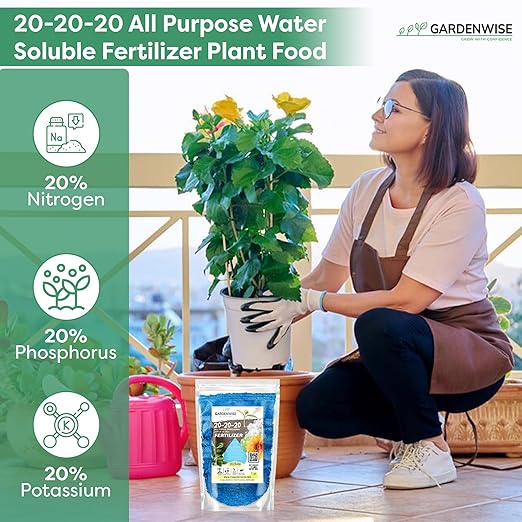 10-10-10 Fertilizer &amp 20-20-20 Water Soluble Fertilizer Bundle for All Purpose Plants - Liquid Fertilizer with Seaweed Kelp &amp Iron - Plant Food Outdoor &amp Indoor Plant Food 8oz &amp 1/2 Q