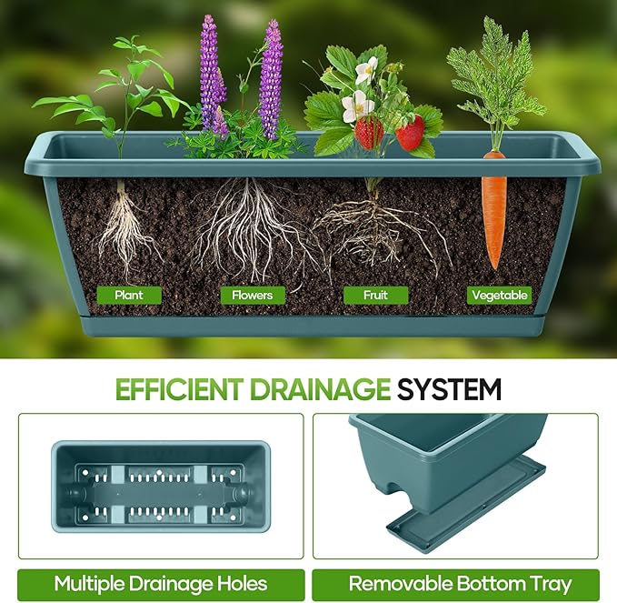 CADUKE Raised Planter Box with Legs 32 Elevated Vegetable Garden Beds Raised Garden Bed with Drainage Holes &amp Trellis Herb Garden Planter Outdoor for Vegetables Balcony Patio Green