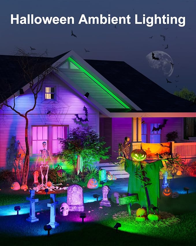 6 Packs Bright Solar Spotlight and 8 Pack Solar Powered Fence Lights