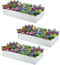 3 Pack 6x3x1FT Galvanized Raised Garden Beds Kit Outdoor Metal Gardening Planter Box for Vegetable Elevated Flower HerbsSilver