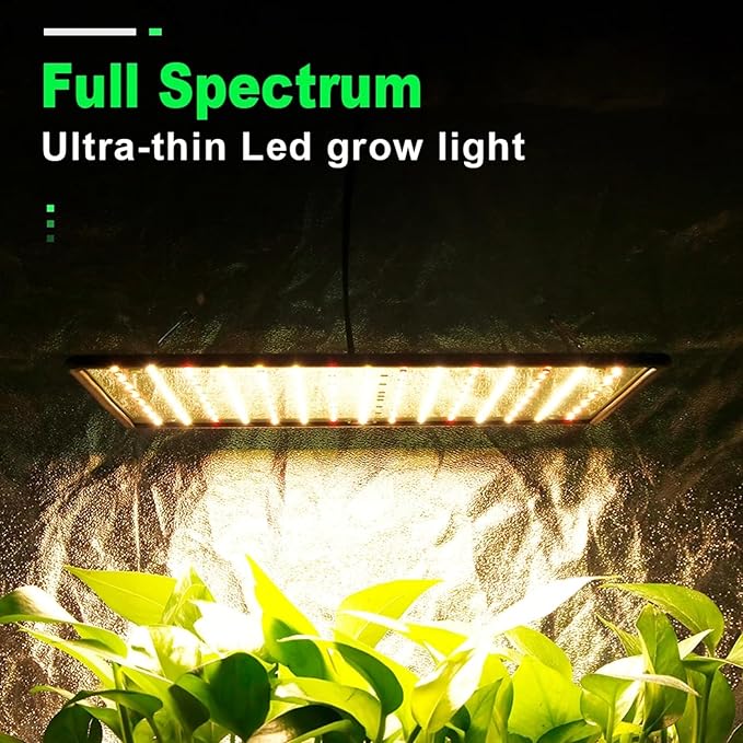 2PCS Upgraded 1000W LED Grow Lights Full Spectrum Dimmable Plant Grow Light for Greenhouse and Indoor Plant Veg and Flower GrowingBlack