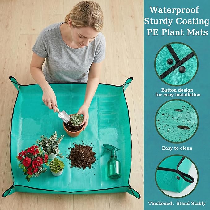 7-Piece Garden Tool Set - Heavy Duty Lightweight Aluminum Alloy Gardening Tools with Storage Tote Bag Rust-Proof Gardening Hand Tools &amp Non-Slip Ergonomic Grip Ideal Gardening Gifts for Women