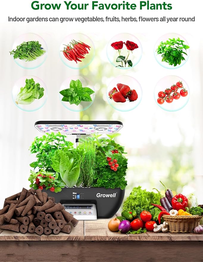16 Pods Hydroponics Growing System Kit &amp 240 Pcs Hydroponic Pods Kit